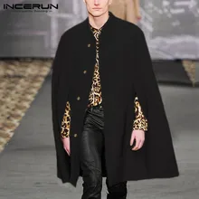 INCERUN, мужской однотонный Тренч, плащ с отворотами, куртки, Повседневный, Social Joker, однобортный, для мужчин, s, уличная одежда, кардиган, ветровка, пальто
