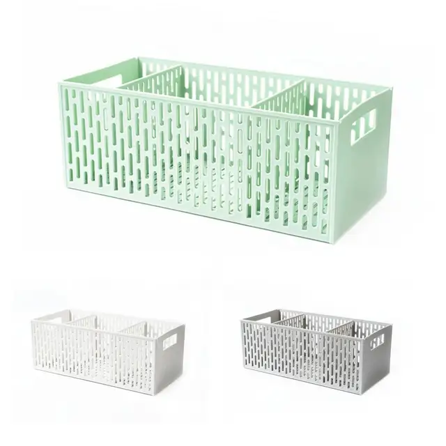 Szürke Tárolótartó Rekesz Fogantyú Kialakítása Elrendezett Szépen Gyümölcs Elválasztott Csatorna Kosár A Konyhai Tároló Fiókokhoz - Image 5