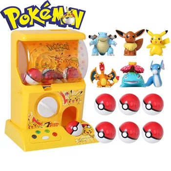

NEW POKEMON TIKTOK The Same Mini Arcade Coin Operated Toy Machine Doll Handmade Kids Toy Pikachu Genuine Mini Coin Machine