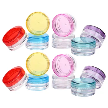 

56pcs Empty Round Pot Jars Plastic Cosmetic Containers Set Storage Container for Storage Liquid Creams Sample (Mixed Color)
