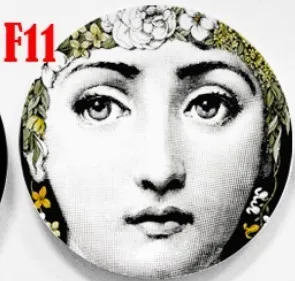 8 дюймов в скандинавском стиле Milan rosenthal Piero fornasetti керамические тарелки иллюстрации подвесные блюда образец комнаты украшения дома отеля - Цвет: 11