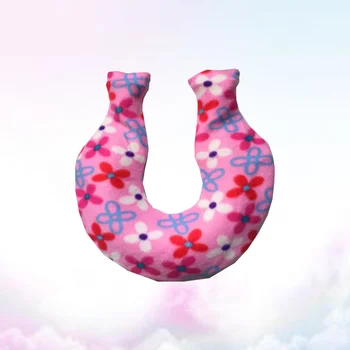 

1pc Hot Water Bag and 1pc Cover Durable Reusable PVC Neck Shoulder Warmer Water Injection Bag Coral Fleece Cover for Girls Women