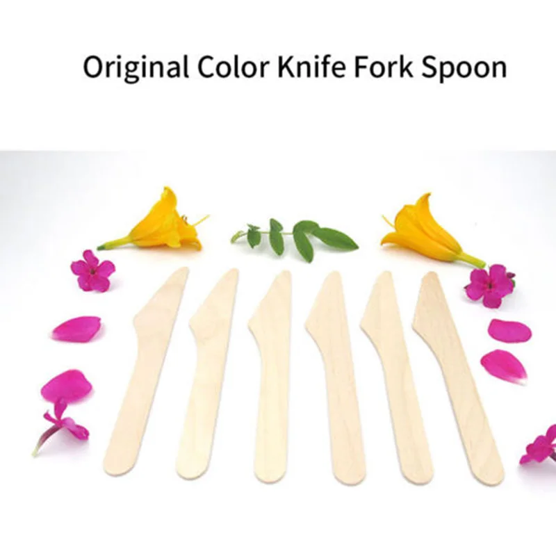 Set Of 100Pcs Disposable Cutlery Fork Spoon Party Dessert Utensils Tableware Home Garden Supplies