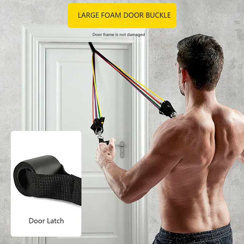 

11pcs/Set Pull Rope Fitness Yoga Rubber Loop Tube Latex Tubes Exercises Resistance Bands Excerciser Body Training Workout