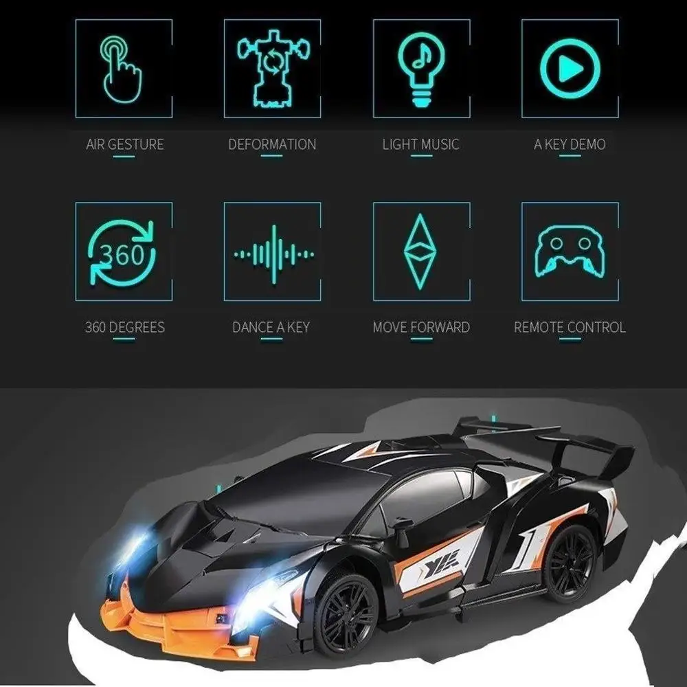 360 Geschwindigkeit Driften 1:12 Шкала роботер деформация авто-МОДЕЛ-спилзег для Киндер, трансформирующий роботер фернбедиенунг