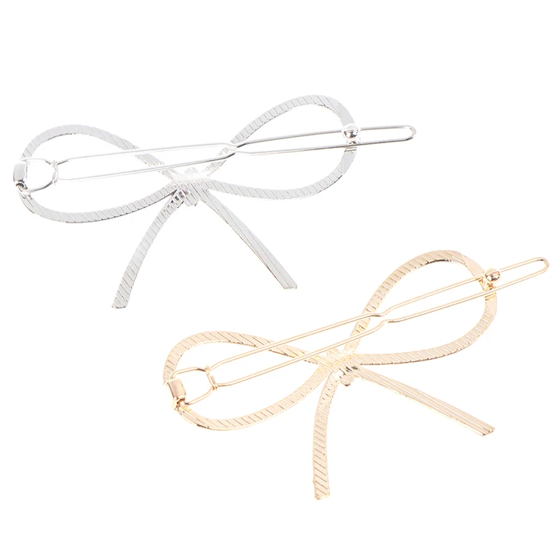 1pcs Hairpins Metal Bow Knot Hair Barrettes Girls Women Hair Accessories Hairgrips Hair Holder Hair Clip