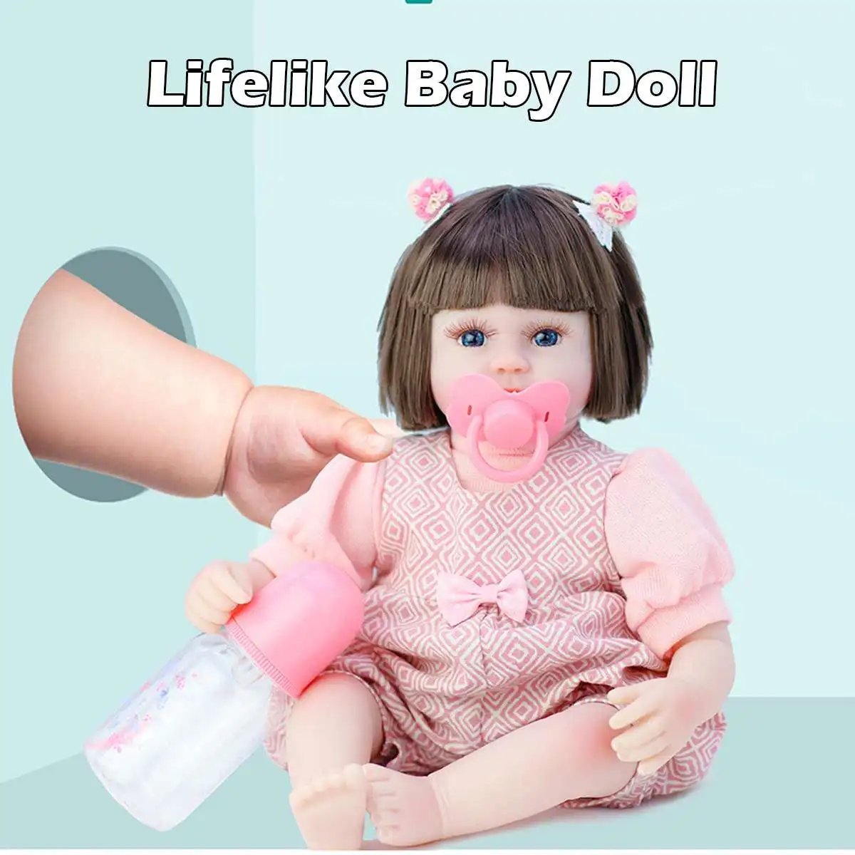 

New Products 2020 Bebes Reborn Doll 42cm Silicone Reborn Baby Doll Adorable Lifelike Toddler Bonecas Girl Children Birthday Gift