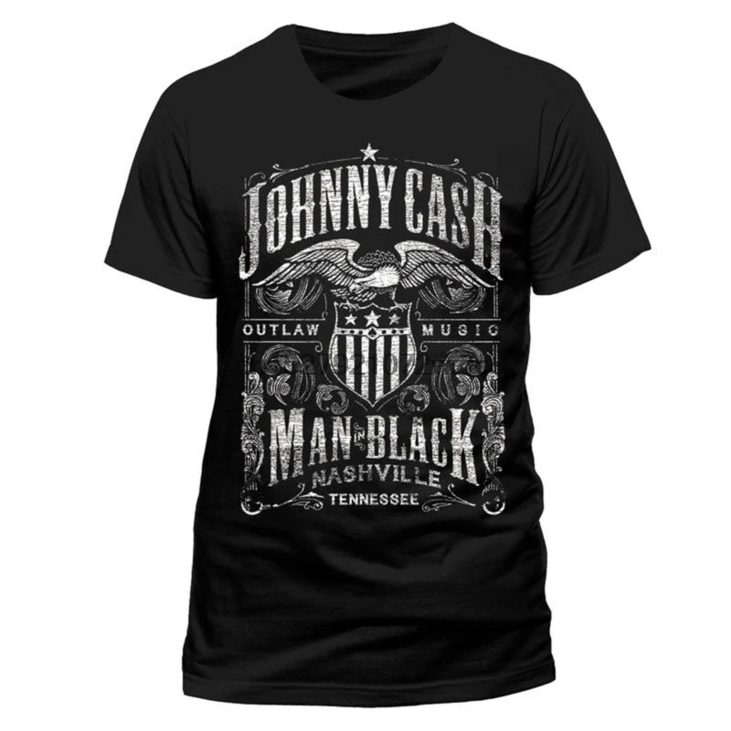 Мужская футболка унисекс с надписью Johnny Cash Outlaw | одежда