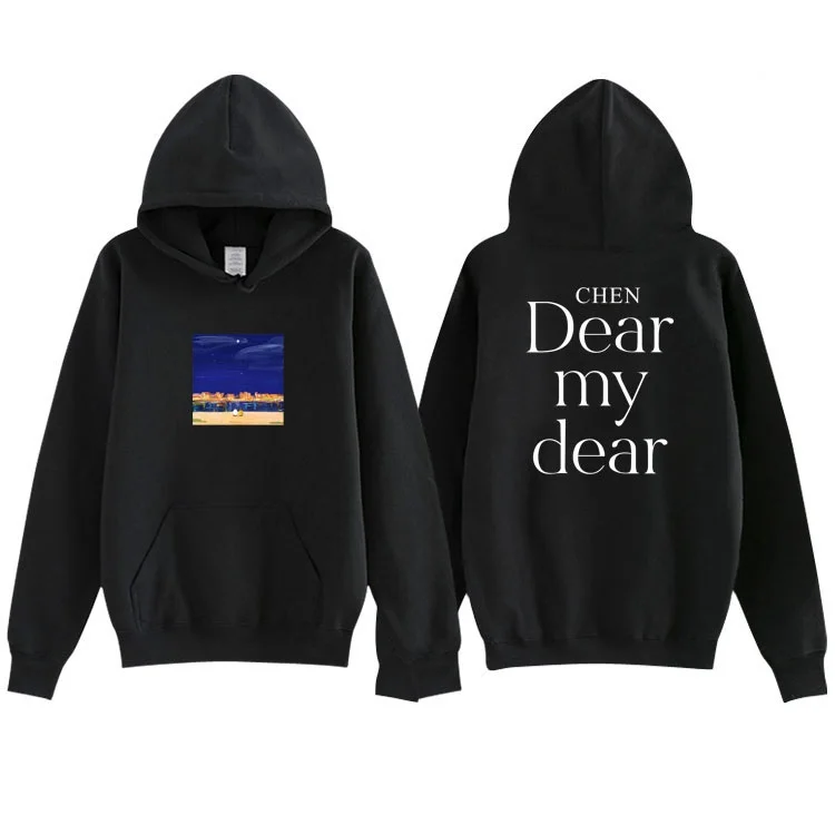 Новое поступление exo chen dear my dear album такой же пуловер с рисунком толстовки KPOP унисекс флисовая Свободная Толстовка 4 цвета