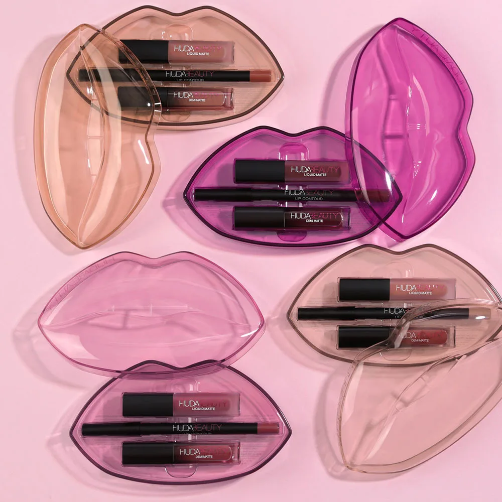 

2020 Fashion 3Pcs/Sets Liquid Lip Liner Lipgloss Sets Natural Moisturizer Waterproof Brand Lip Glosses Gift Box