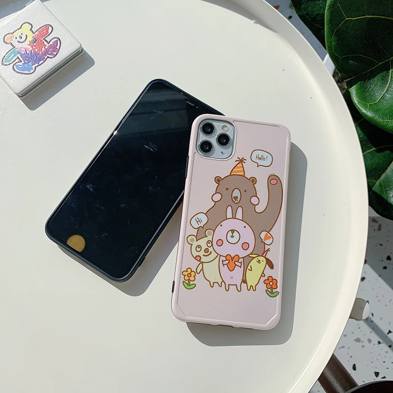 Новая форма 3D мягкие чехлы для телефонов для iPhone 11Pro Max 7 8 Plus X Xs Max Xr 11 Pro милый мультяшный медведь мягкий чехол Fundas чехол