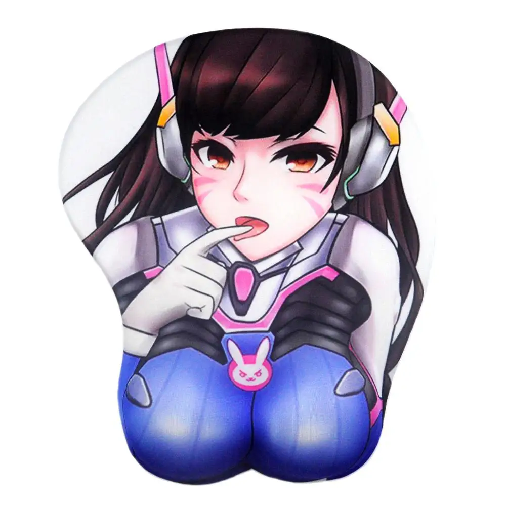C Аниме Коврик для мыши Overwatch D. VA 3D коврик для мыши силиконовый гель эргономичный коврик для мыши с поддержкой запястья dva коврик для мыши - Цвет: C