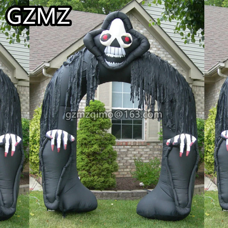 MZ gloomy Giant поманивающий жнец Хэллоуин надувная АРКА для наружных вечерние украшения