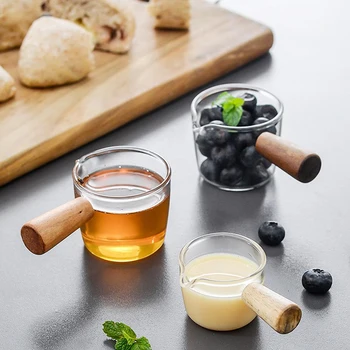 

Milk Jug Glass Taste Dish Coffee Mini Milk Cup Hand-draw Sauce Dish Japanese Style Glass Sauce Vinegar Snack Plate Tableware