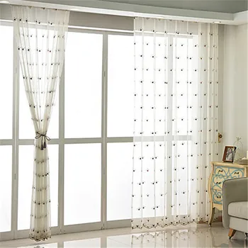 

Small rose embroidery embroidered curtain, window screen, floating window, balcony, bedroom, Korean style