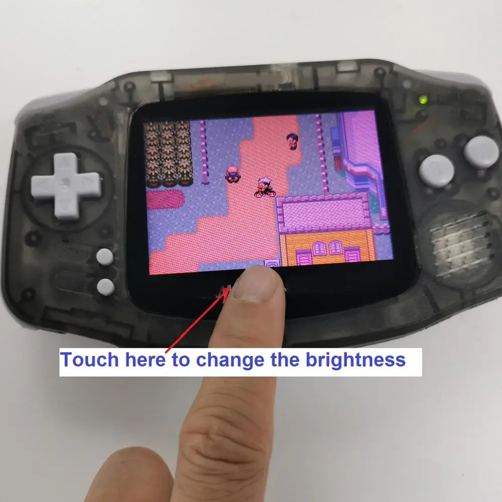 Controle Touch & Botão Modelos v2 Ips Lcd Retroiluminação para Console Game Boy Advance Gba com Capa Protetora Pré-cortada - Image 3