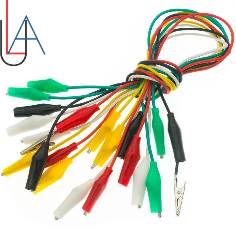 10PCS Krokodilklemmen 50CM Elektrische DIY Messleitungen Krokodil doppelseitige Krokodilklemmen Roach Clip Test Jumper Wir – Detail 6