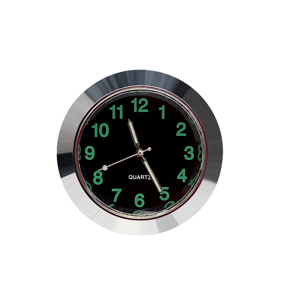 Drop Ship 1 Pcs Luminous Auto Gauge Clock Car Air Vent Mini Quartz Clock Watch Car Decor V-Best - Color Name: Silver