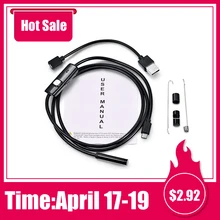 7mm Caméra D'endoscope Flexible IP67 Étanche Micro USB Caméra D'inspection pour Android PC Portable 6 Led Réglable(China)