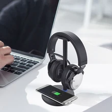 Headphone Stand Rack Sturdy Gaming Headset Holder 5W 7 5W 10W Fast Charging Speed Earphone Hanger with LED For All Qi Phone