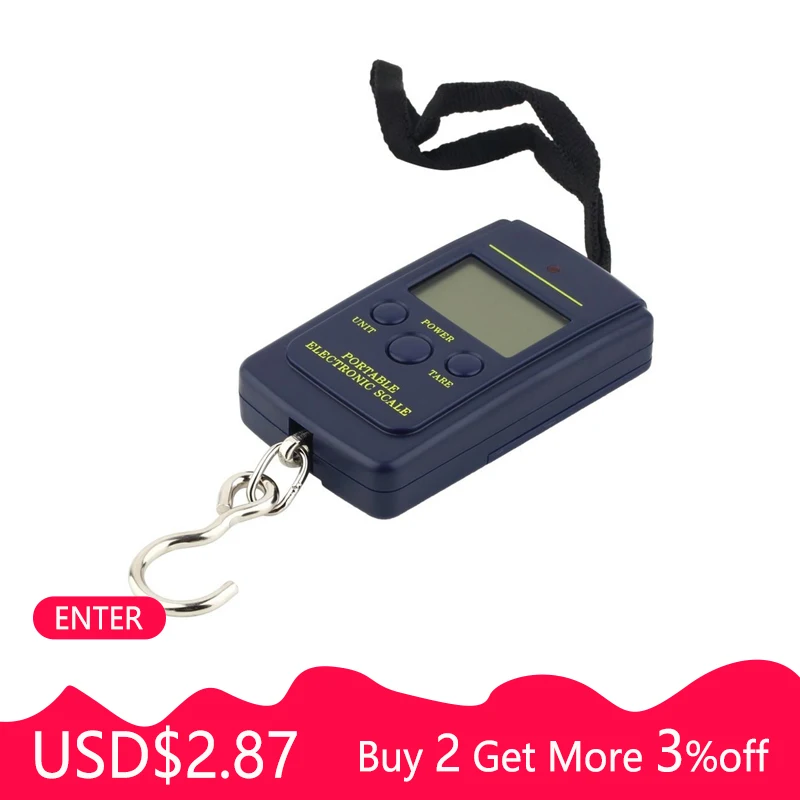 

Kitchen Mini Electronic Digital Scale 40kg/10g Portable Hanging Fish Hook Pocket Kitchen Balance Weighing Scale