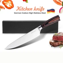 Японские кухонные ножи из нержавеющей стали 7 дюймов, кухонный нож 8 дюймов, нож шеф-повара Santoku, нож для суши, мяса, сашими, инструменты для приготовления пищи