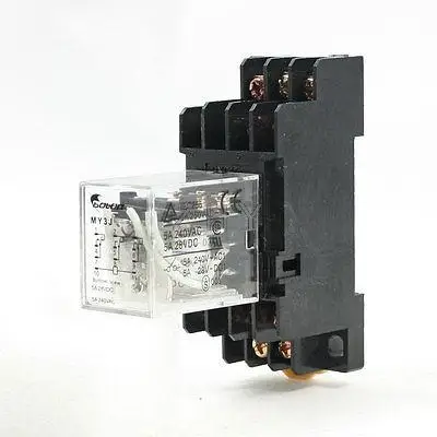 

DC 48V Coil 3PDT 11 Pins 5A 250VAC/28VDC Electromagnetic Power Relay w Base