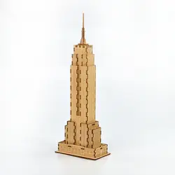 Diy Empire State Building Toys 3d деревянная головоломка модель сборки деревянные наборы для ремесла украшение стола для детей Подарки