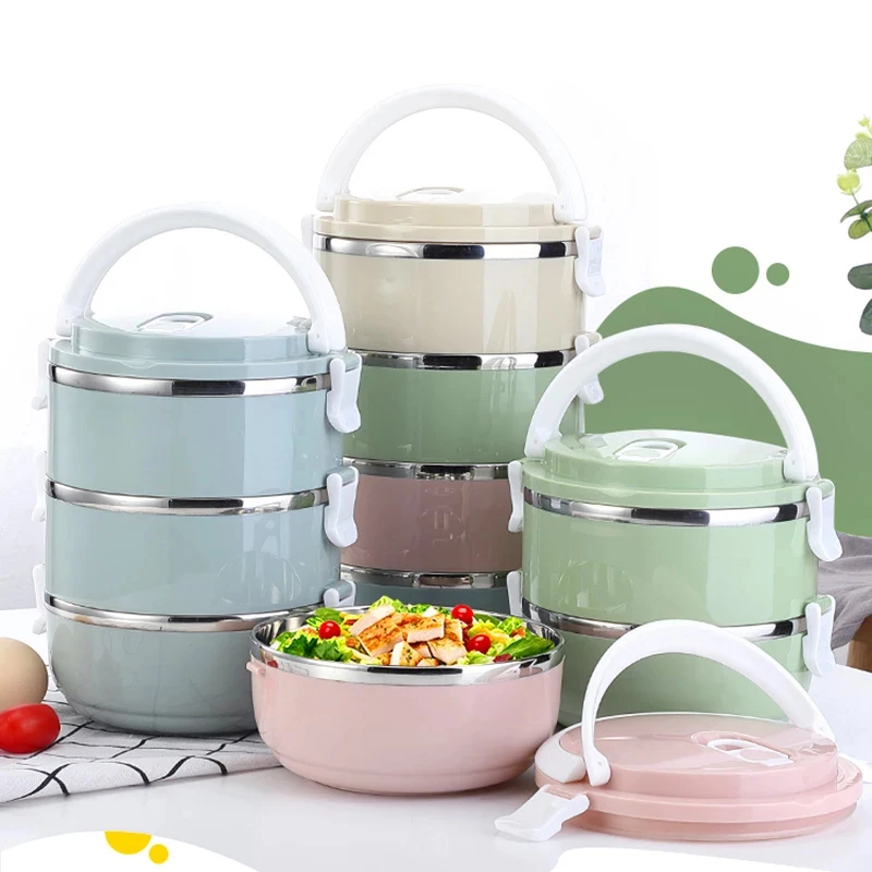 Bento Lunch Box Thermal Lunch Box Food Lunch Box Insulation Lunch Box Lunch Box Multi-Layer Stainless Steel Lunch Box Food Portable Thermal Picnic Office Kids Workers School Japanese Bento