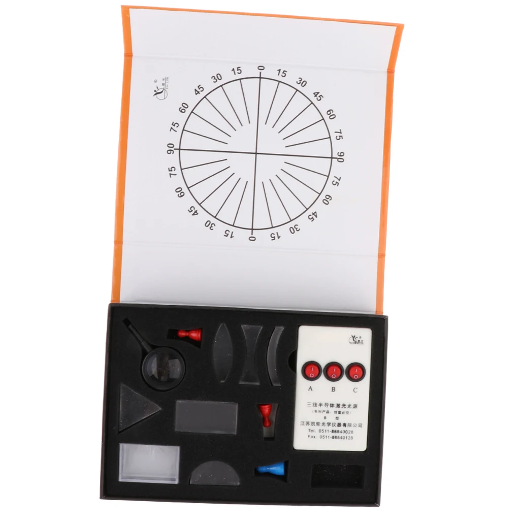 Optical Concave Convex Lens Prism Kit  Teaching Aids Lab Supplies