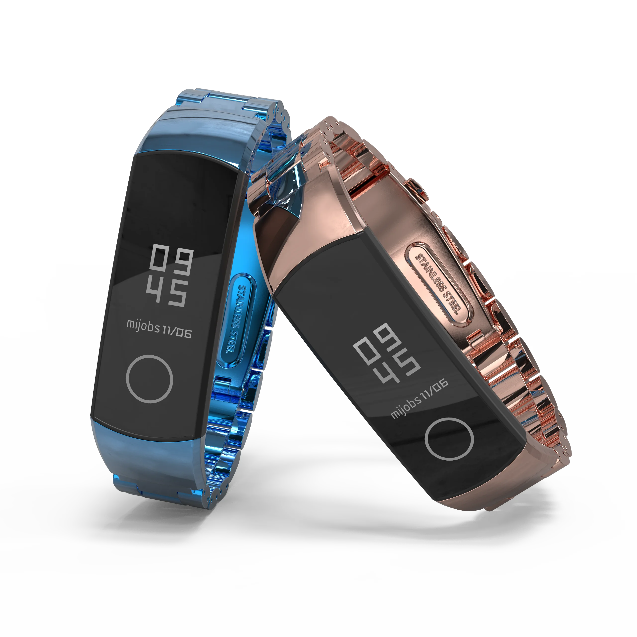Strap for Honor Band 4/5 Metal Stainless Steel Wrist Bracelet for Huawei Honor Band 4 5 Smart Watch Milanese Leather Wristbands