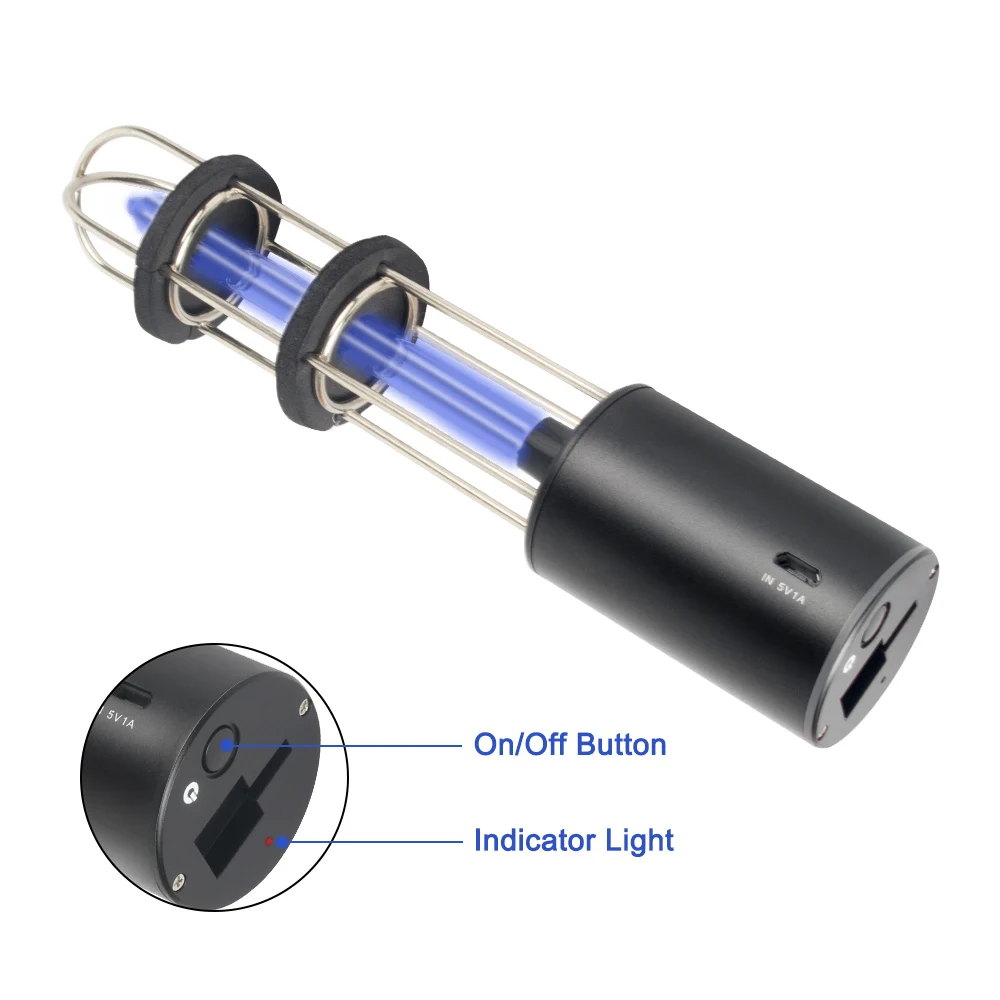 Перезаряжаемый ультрафиолетовый УФ-стерилизатор, светильник, лампа для дезинфекции, бактерицидная лампа, озоновый стерилизатор, клещи, светильник s