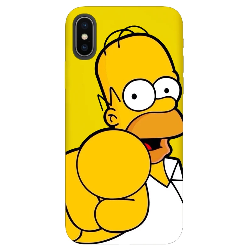 Чехол Homer J. Simpson для iPhone 11 XR X Xs Max 8 7 6 Plus 6S 5S SE Мягкий силиконовый чехол для телефона Барт Симпсон - Цвет: Simpson1 Yellow
