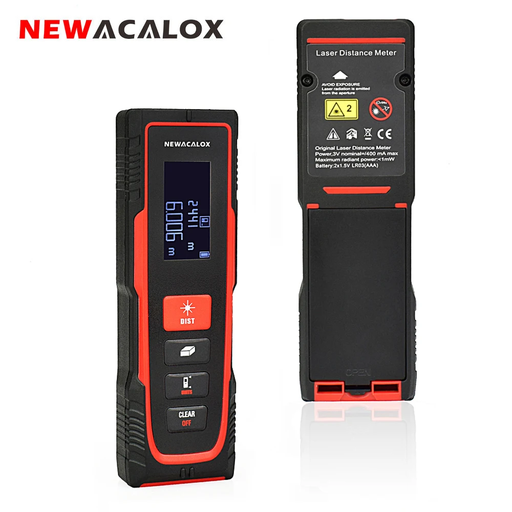 NEWACALOX 30 м 70 100 IP54 цифровой лазерный дальномер мини диастиметр измерительный