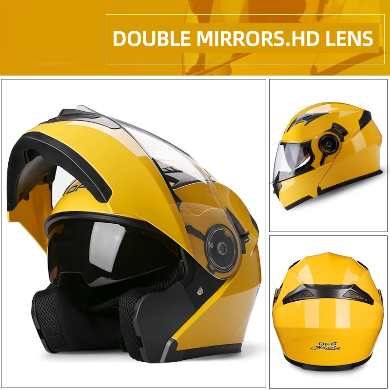 Бездорожье полушлем мото rcycle Casco DOT moto cross Профессиональный Полный лицевой мото rbike ATV горные гонки Dirt Bike для мужчин - Цвет: Yellow helmet
