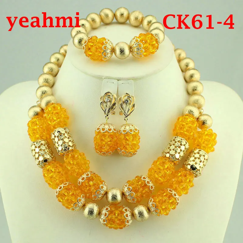 Модный золотой цвет нигерийский Свадебный Африканский Бисер Ювелирные наборы модные женские Дубай ювелирные изделия набор оптовая продаж... Модный золотой цвет нигерийский Свадебный Африканский Бисер Ювелирные наборы модные женские Дубай ювелирные изделия набор оптовая продаж...