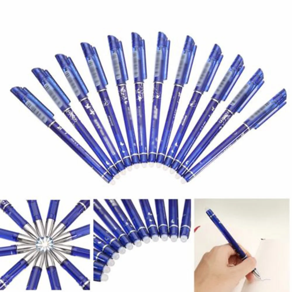 

12X 0.5mm Gel Ink Pen Friction Erasable School Stationery Student Supplies New