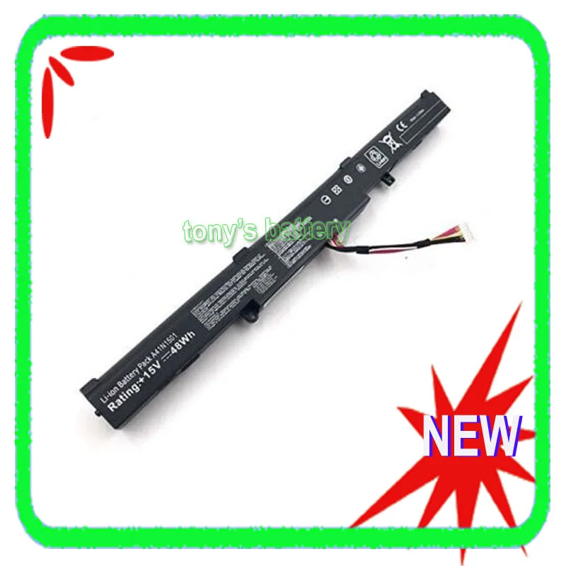 

4 Cells A41N1501 Battery for ASUS GL752 GL752VL GL752JW GL752VW N552 N552V N552VW N752 N752V N752VW N752VX A41LK9H
