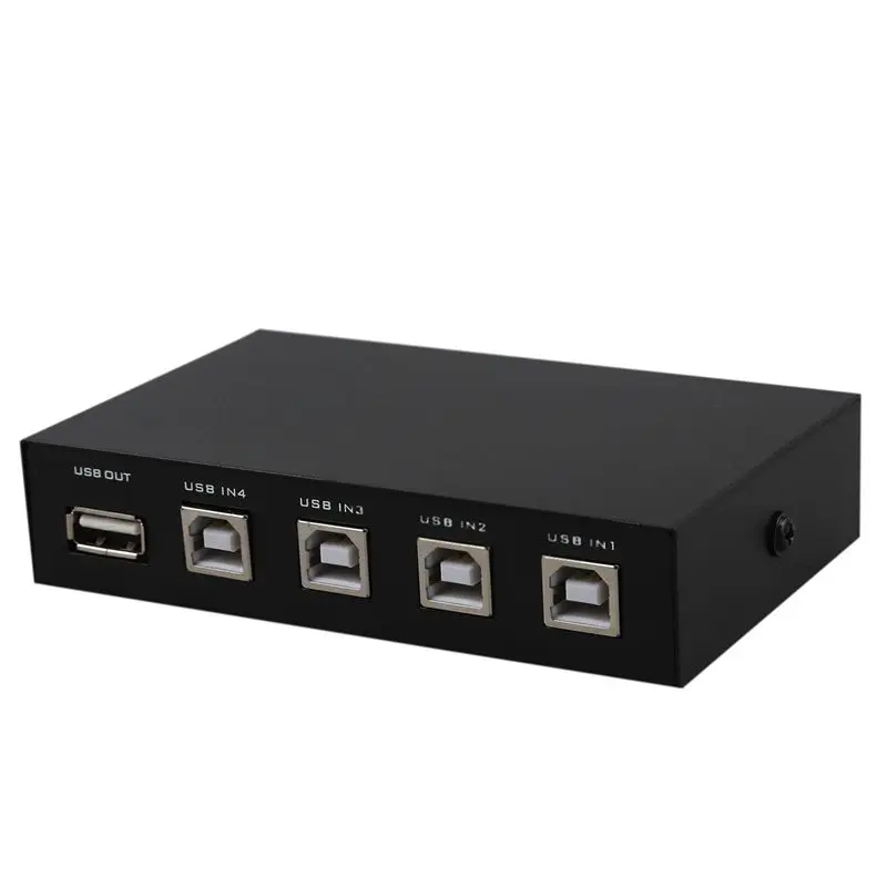 Newest Mini 4 Ports USB Printer Scanner Sharing Share Switch Splitter Box Hub