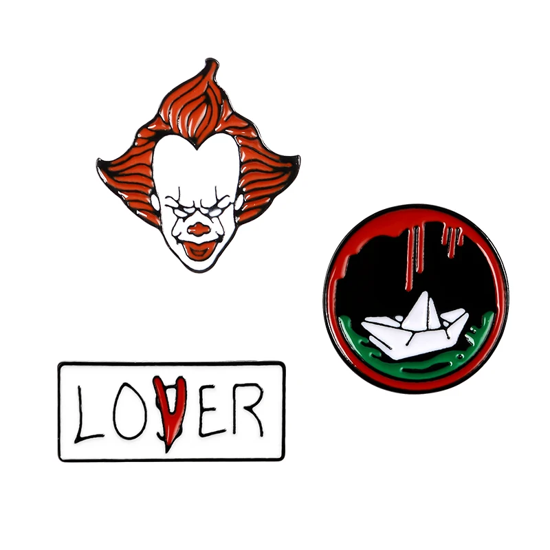 18 styles set pins Clown Homer Lisa enamel pin badges Yin and Yang Fish pins brooches Lapel Clothes bag Jewelry gifts for women