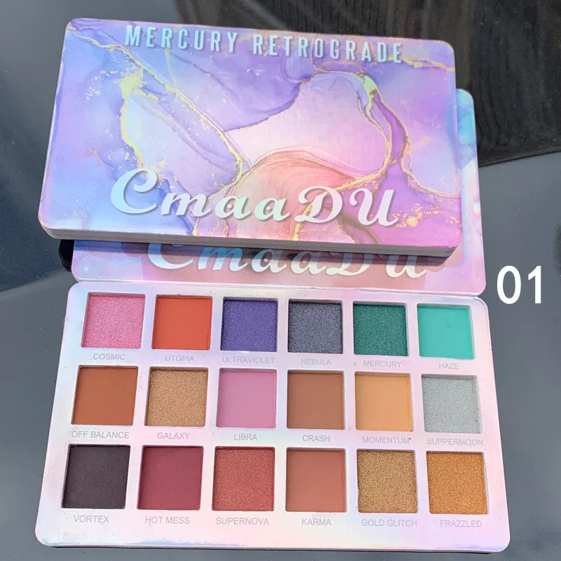 18 Color Professional Soft Glam Matte Nude Shining Eyeshadow Palette Lasting Waterproof Smokey Glitter Eye Shadow Palette Powder