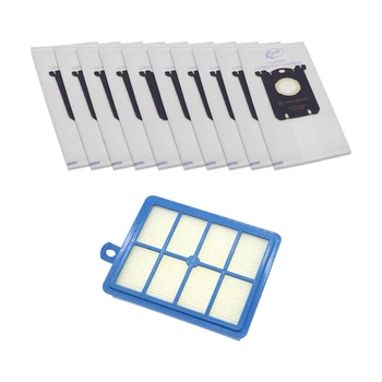 

BPfire 10pcs Vacuum Cleaner Dust Bags s-bag + 1pc H12 Hepa filter fit for Philips Electrolux Cleaner FC9080 FC9104 FC9116 FC9057