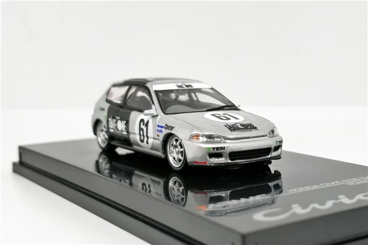 Гудронированное шоссе работает 1: 64 Honda Civic EG6 Gr. N#61 берите на литья под давлением модель гоночный автомобиль