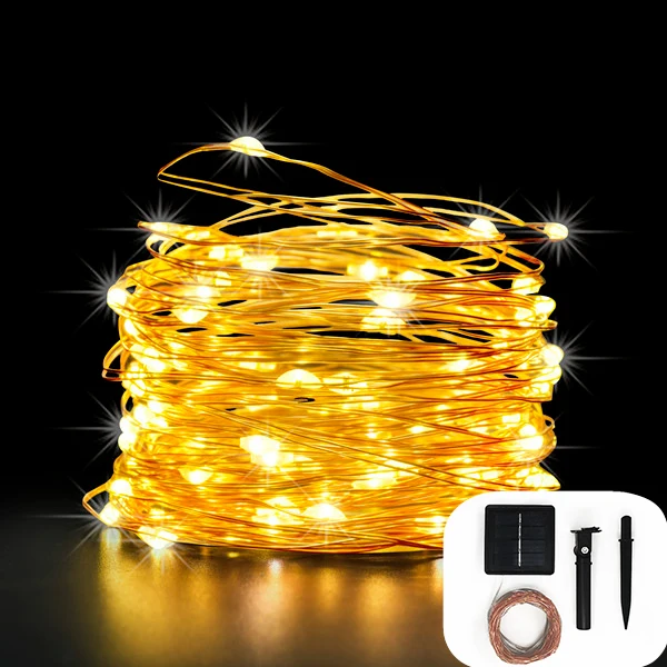 solar garden lights 5/10/15M Solar Led Light String Outdoor Waterproof Christmas Wedding Decoration Festoon Led Light Fairy Garland Holiday Lamp solar powered led wall light Solar Lamps