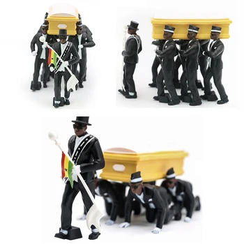 

Pallbearer Team 1:64 High Simulation Ghana Funeral Coffin Dancing Plastic Model Exquisite Workmanship Action Figure Car Decor