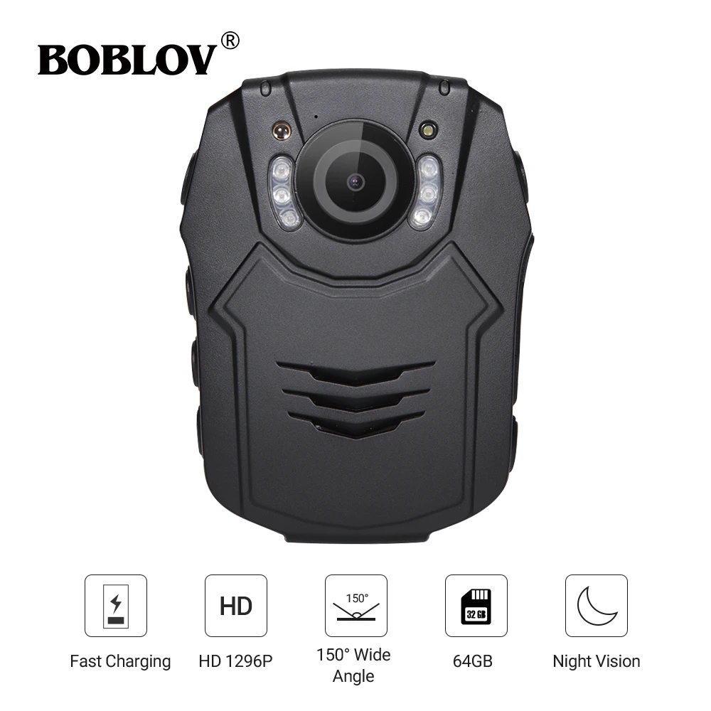  BOBLOV PD50 IR Night Vision Police Body worn Camera Recorder DVR Security Video Recorder Wearable M