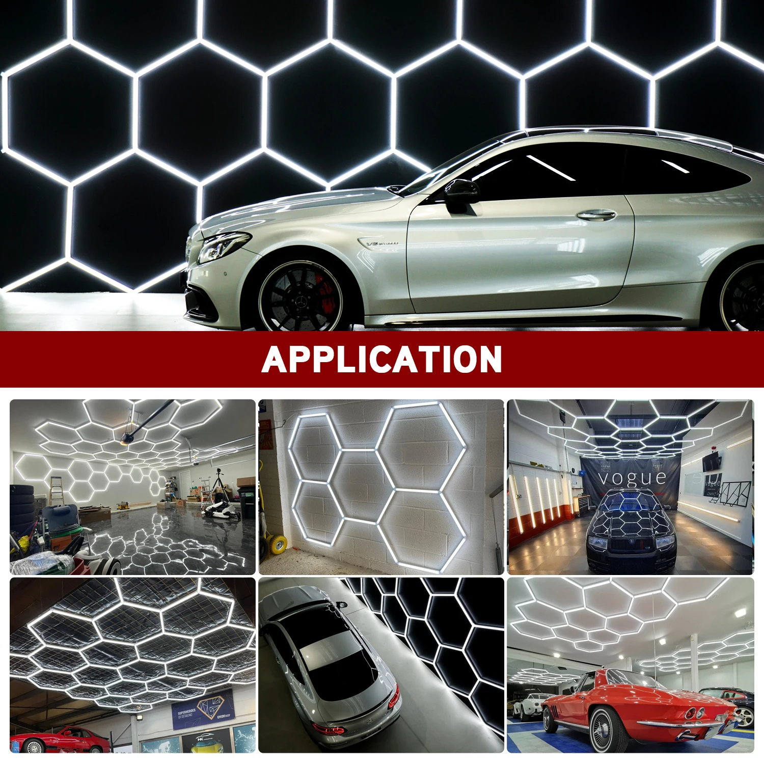 STC202 The Customized LED Hexagonal Light Garage Lighting Led Ceiling