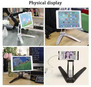 

2 in 1 Flexible Lazy Bracket Pull-Up Desktop/Wall Cell Phone Tablet Holder Stand Adjustable Mount