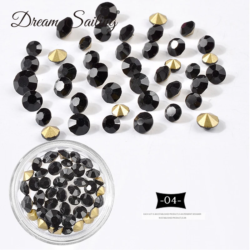 Nail Rhinestones Crystal Zircon Diamond Mix Size 12#16#20# Nail Art Jewelry Manicure Decoration 3D Charms Micro Accessories