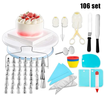 

106pcs Baking Supplies Kit DIY Cake Making Cupcake Decorating Icing Set Cooking Tools MDJ998